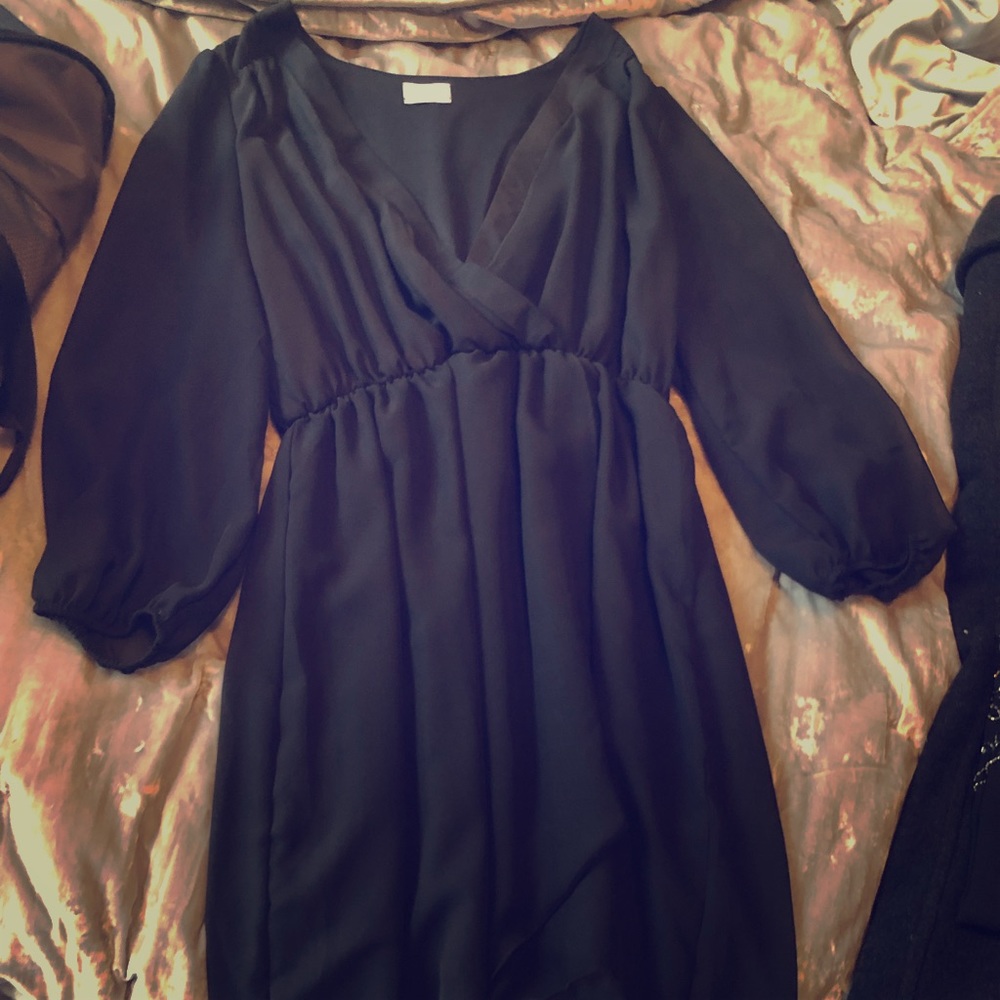 Black formal cocktail dress